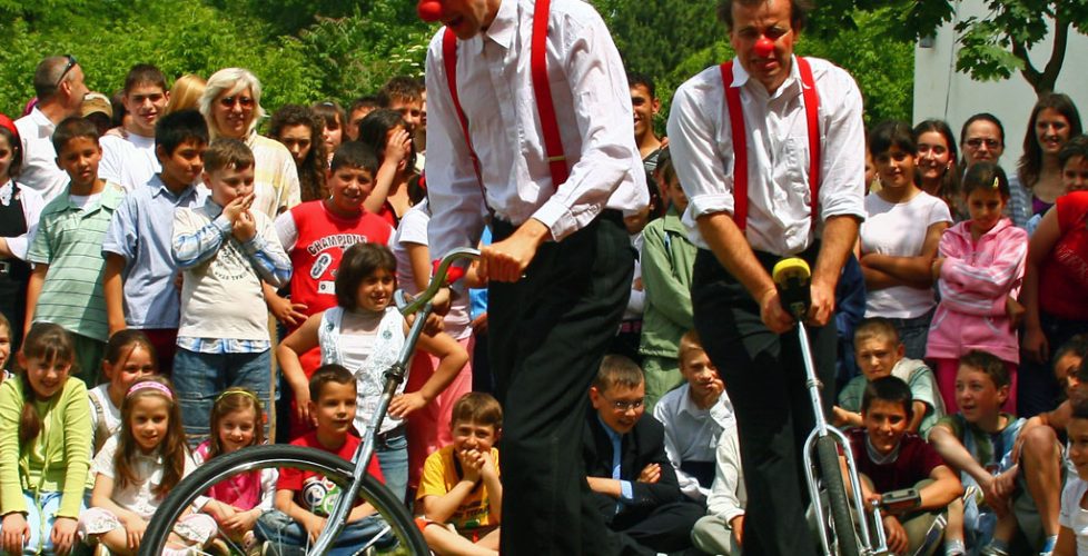 clowns einrad